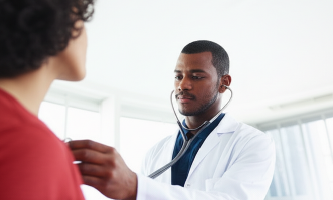 A doctor image symbolizing healthcare and AI assistance.